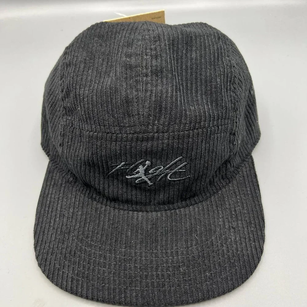 Air Jordan Hat Men M/L Black 5 Panel Corduroy Jumpman Flight Strap‎ Back Cap New
